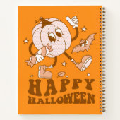 Carnet Joyeux Halloween| Citrouille de points de Polka ré (Dos)