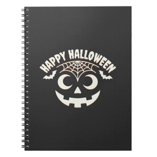 Carnet Joyeux Halloween Citrouille Visage Design_1 (Devant)
