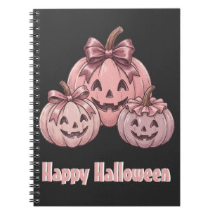 Carnet Joyeux Halloween Pinkoween Trio de Citrouilles Vin