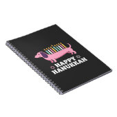 Carnet Joyeux Hanukkah chien teckel (Côté Droit)