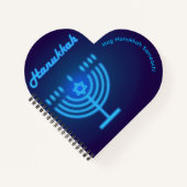 Carnet Joyeux Hanukkah Lumières Fête Juive Or Hébreu (Devant)