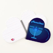 Carnet Joyeux Hanukkah Lumières Fête Juive Or Hébreu (Intérieur)