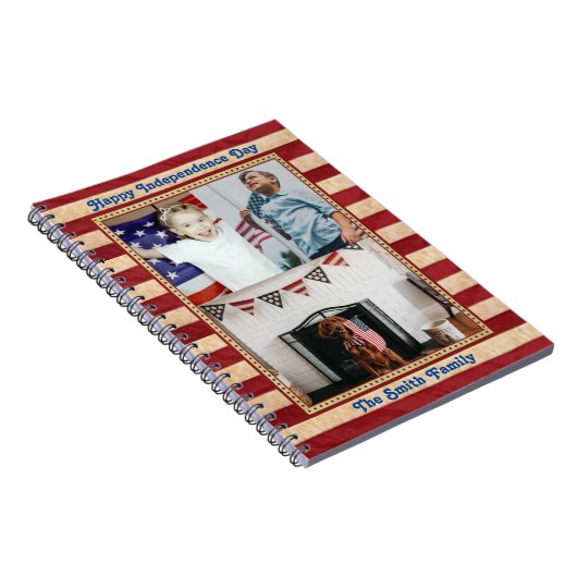 Carnet Joyeux Jour de l'Indépendance Personnalité patriot (Côté Droit)