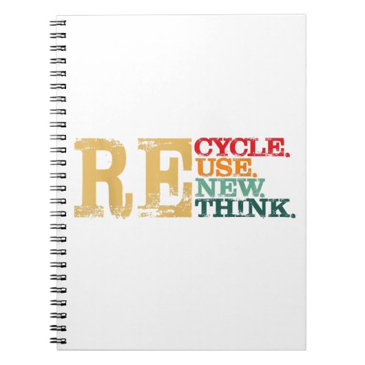 Carnet Joyeux Jour des terres Recycle Réutiliser Renouvel (Devant)