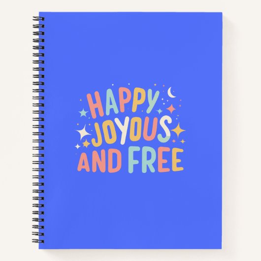 Carnet Joyeux, Joyeux, Libre, Motivationnel, Inspirationn (Devant)