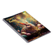 Carnet Joyeux lapin de Pâques avec oeufs de Pâques (Côté Droit)