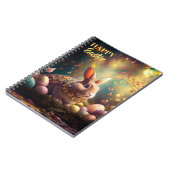 Carnet Joyeux lapin de Pâques avec oeufs de Pâques (Côté gauche)