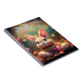 Carnet Joyeux lapin de Pâques avec oeufs de Pâques (Côté Droit)