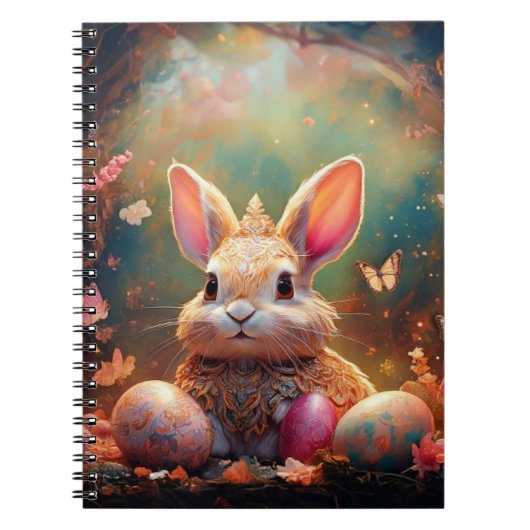 Carnet Joyeux lapin de Pâques avec oeufs de Pâques (Devant)