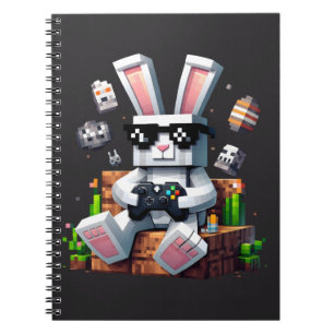 Carnet Joyeux Lapin de Pâques Œuf Vidéo Joueur Jour de Pâ