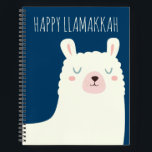 Carnet Joyeux Llamakkah Blue Hanoukka Llama Cute<br><div class="desc">Joyeux Llamakkah !</div>
