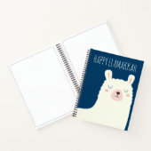 Carnet Joyeux Llamakkah Blue Hanoukka Llama Cute (Intérieur)