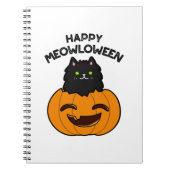 Carnet Joyeux Meowloween Funny Halloween Pun (Devant)