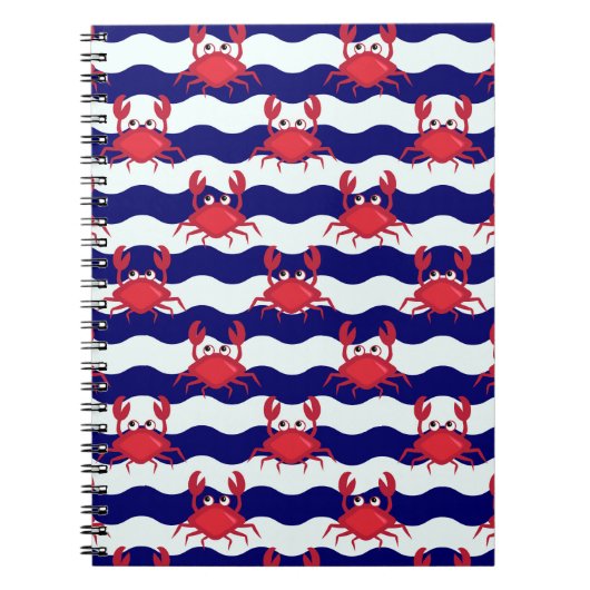 Carnet Joyeux Motif de crabes (Devant)