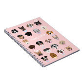 Carnet Joyeux Motif du visage de chien de Pâques (Côté Droit)