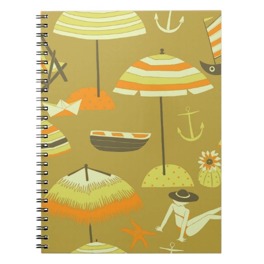 Carnet Joyeux Motif sans couture pour l'été (Devant)