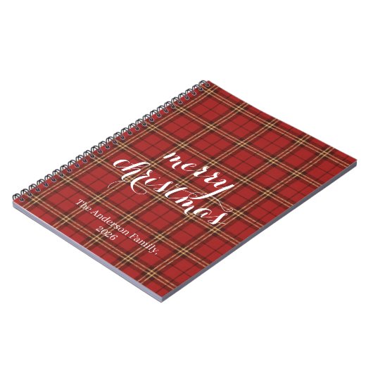 Carnet Joyeux Noël à plat classique - (Côté gauche)