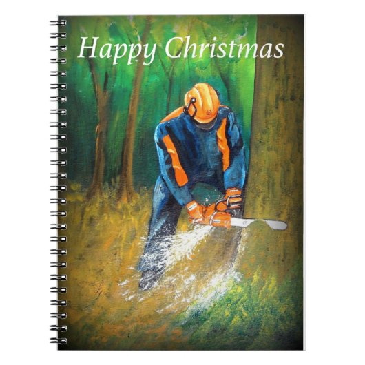 Carnet Joyeux Noël Arbre Chirurgien Arboriste Cadeau (Devant)