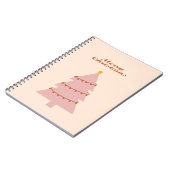 Carnet Joyeux Noël arbre rose (Côté gauche)