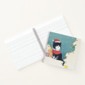 Carnet Joyeux Noël : Art d'illustration de chat (Intérieur)