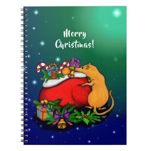 Carnet Joyeux Noël avec Rat Prince (Devant)
