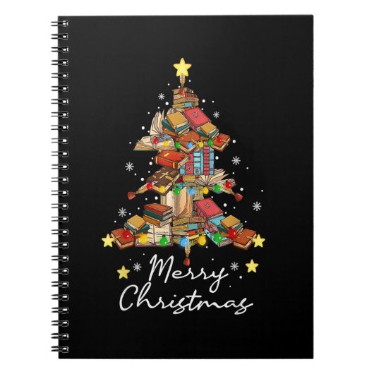 Carnet Joyeux Noël Bibliothèque Arbre Lecture Lover Li (Devant)