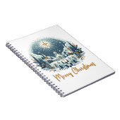 Carnet Joyeux Noël bleu et or (Côté Droit)