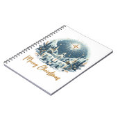 Carnet Joyeux Noël bleu et or (Côté gauche)