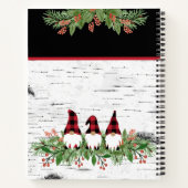 Carnet Joyeux Noël Chapeau Rouge Gnomes à carreaux de Buf (Dos)