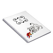 Carnet Joyeux Noël ! Chiot avec Bell et Ball (Côté Droit)