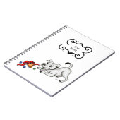 Carnet Joyeux Noël ! Chiot avec Bell et Ball (Côté gauche)