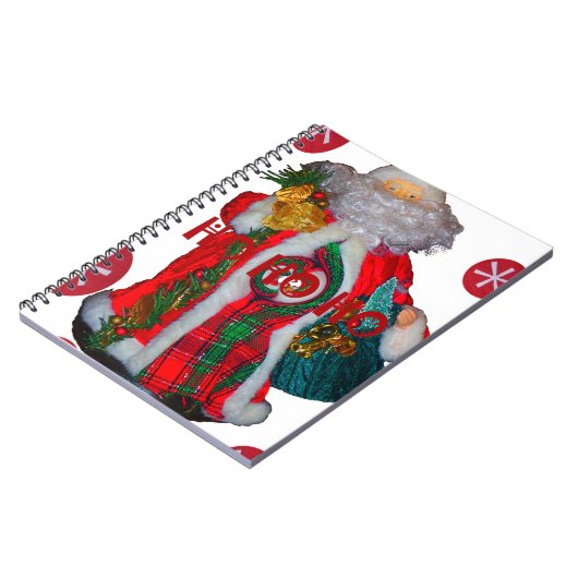 Carnet Joyeux Noël coloré Père Noël Imprimer (Côté gauche)