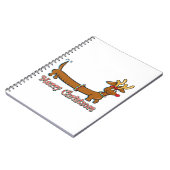 Carnet Joyeux Noël Dachshund (Côté gauche)