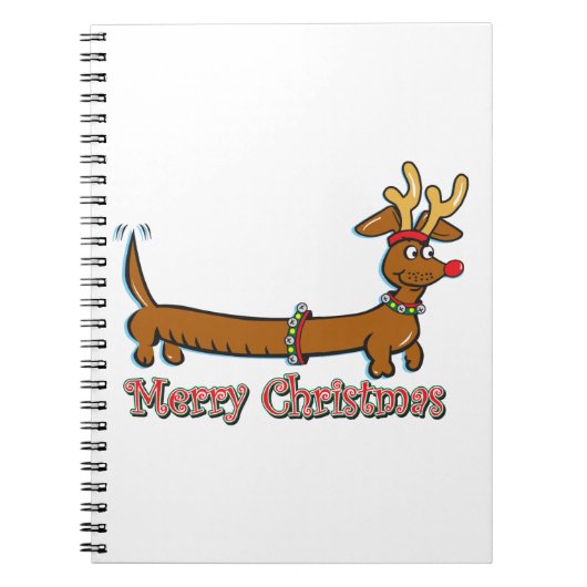 Carnet Joyeux Noël Dachshund (Devant)