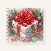 Carnet Joyeux Noël Floral Coquette Bow (Devant)
