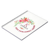 Carnet Joyeux Noël Floral Fleurs Bouquet Design (Côté gauche)