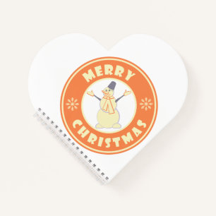 Carnet Joyeux Noël heureux bonhomme de neige célèbre styl