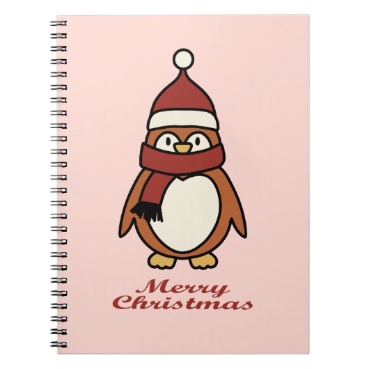 Carnet joyeux noël mignon pingouin (Devant)
