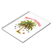 Carnet Joyeux Noël Palm Tree Light Hawaiian Tropical (Côté gauche)