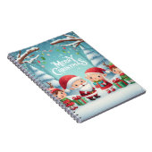 Carnet Joyeux Noël/père Noël/neige elfes (Côté Droit)