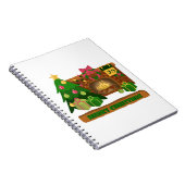 Carnet Joyeux Noël près de la cheminée bonfire xmas arbre (Côté Droit)