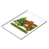 Carnet Joyeux Noël près de la cheminée bonfire xmas arbre (Côté gauche)