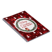 Carnet Joyeux Noël rouge moderne (Côté Droit)