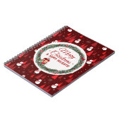 Carnet Joyeux Noël rouge moderne (Côté gauche)