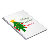 Carnet Joyeux Noël rouge vert Noël ajouter le nom (Côté Droit)