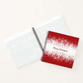 Carnet Joyeux Noël Snowflakes Rouge (Intérieur)