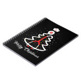 Carnet Joyeux Noël Stethoscope Infirmière sapin de Noël X (Côté gauche)