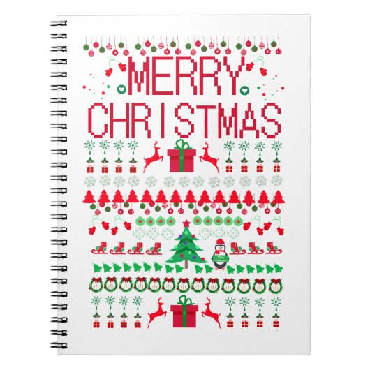 Carnet Joyeux Noël style Sweat hideux (Devant)