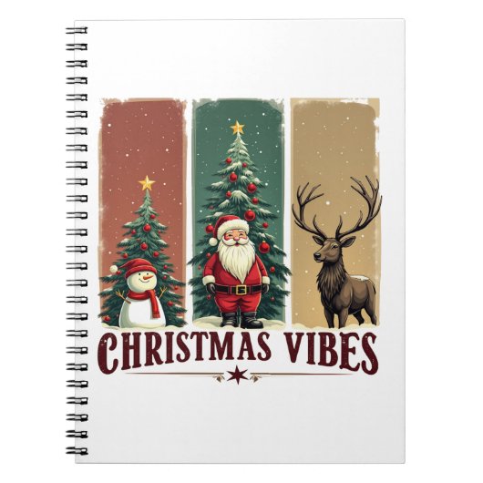 Carnet Joyeux Noël Vibes seulement Noël (Devant)
