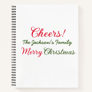 Carnet joyeux noël vœux ajoutez nom de famille texte phot